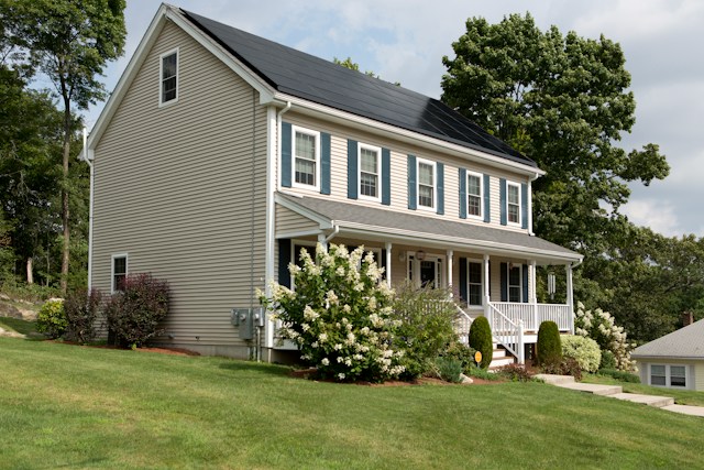 home with solar panels