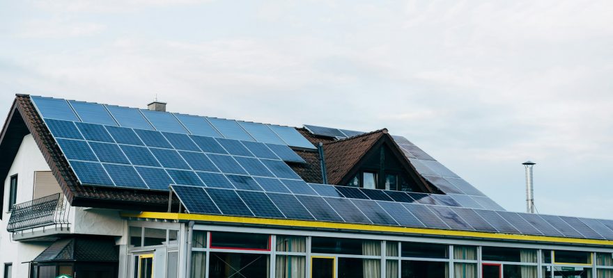 house with solar panels on the roof