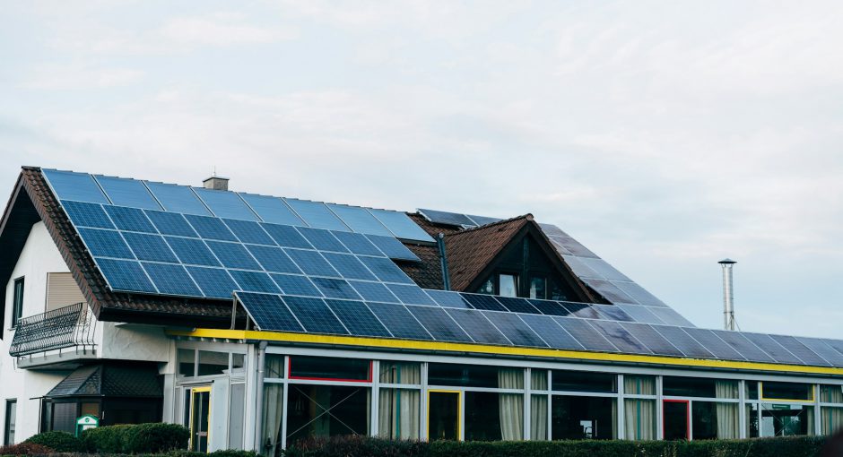 house with solar panels on the roof