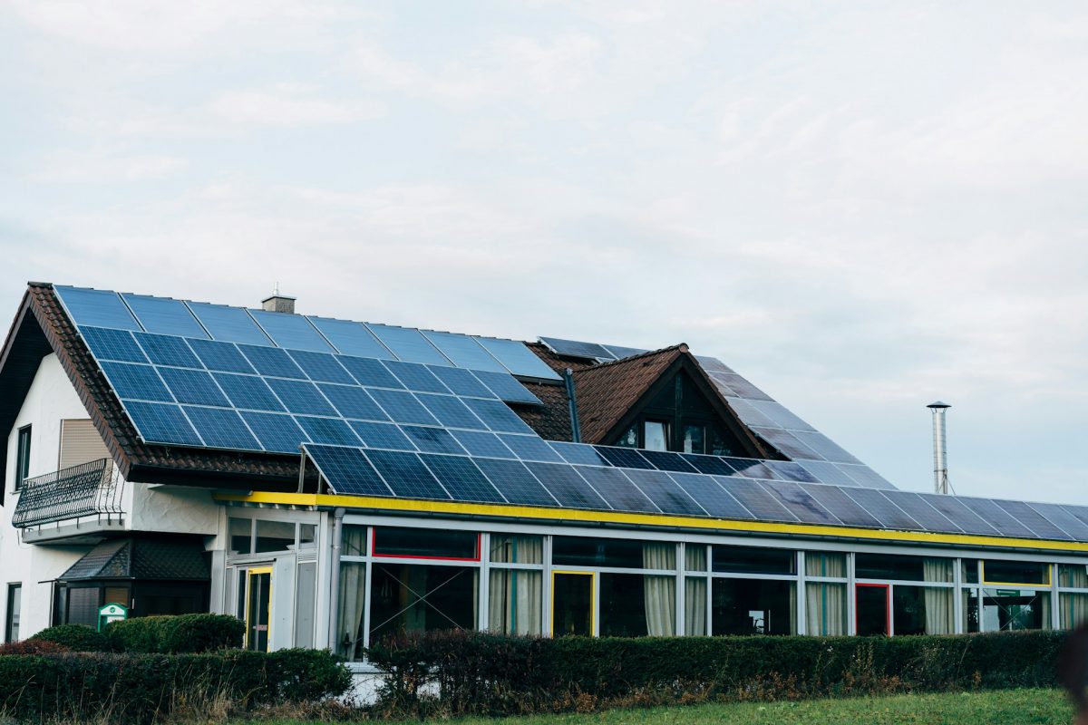 house with solar panels on the roof